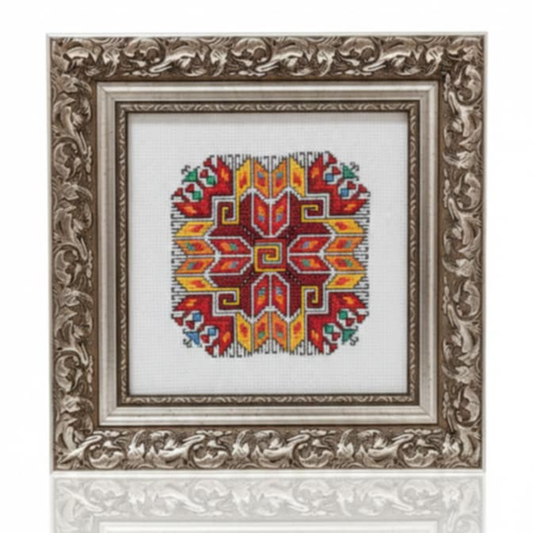 Ръчно изработена шевица в рамка